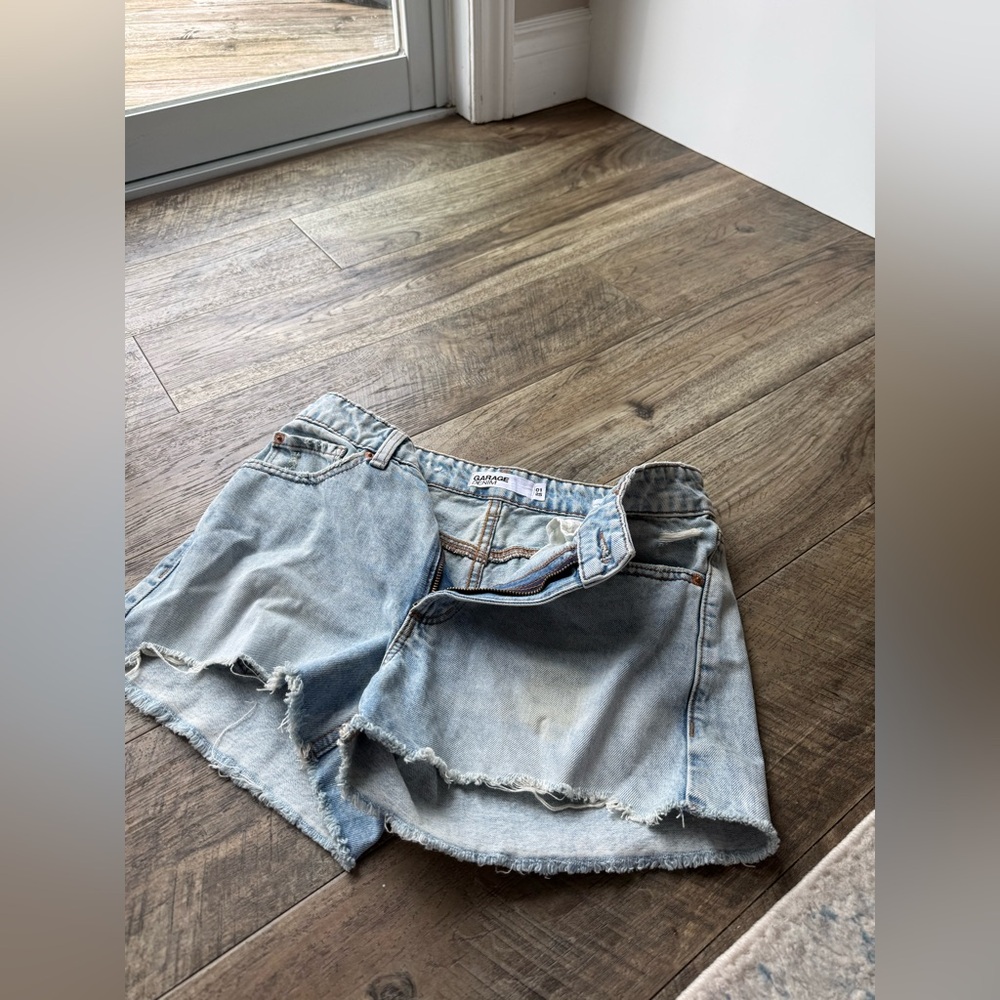 Garage Light Blue Denim Cutoff Shorts